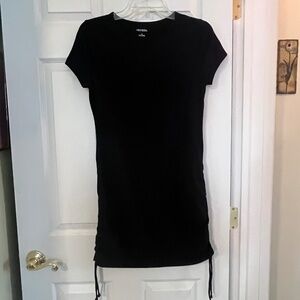 Wild Fable M Black Dress with drawstring sides